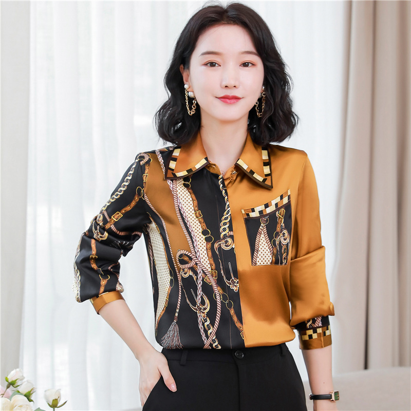 Long sleeve spring and autumn tops fashion shirt for women