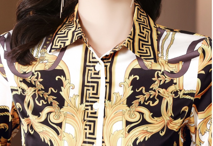 Fashion spring shirt printing temperament tops for women