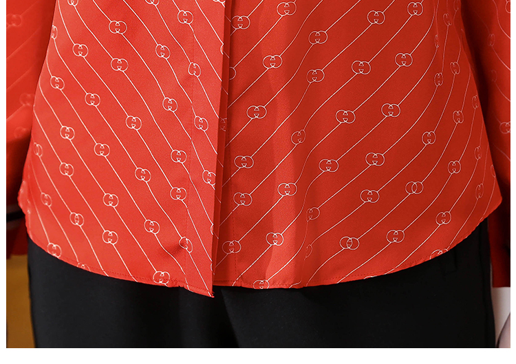 Frenum lapel fashion tops real silk long sleeve loose shirt