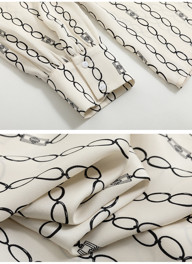 Printing all-match Korean style shirt frenum spring tops
