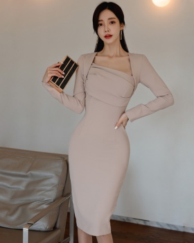 Long sleeve spring package hip long profession dress