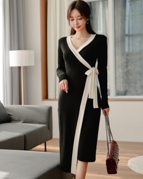 Frenum long Korean style temperament spring Casual dress