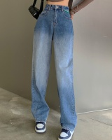 Straight pants wide leg long pants gradient jeans for women