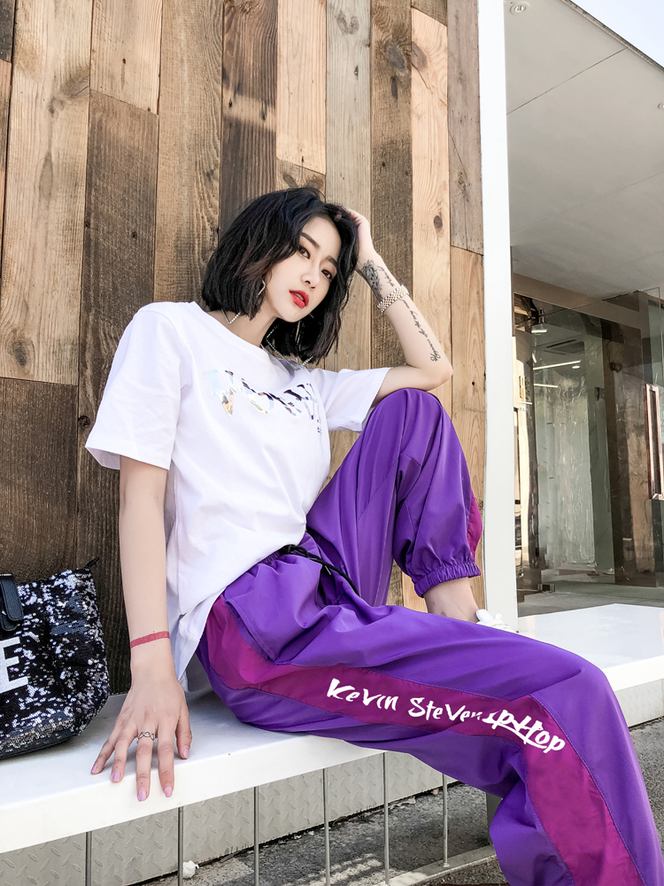 Casual sports hip-hop loose spring pants for women