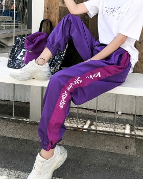 Casual sports hip-hop loose spring pants for women
