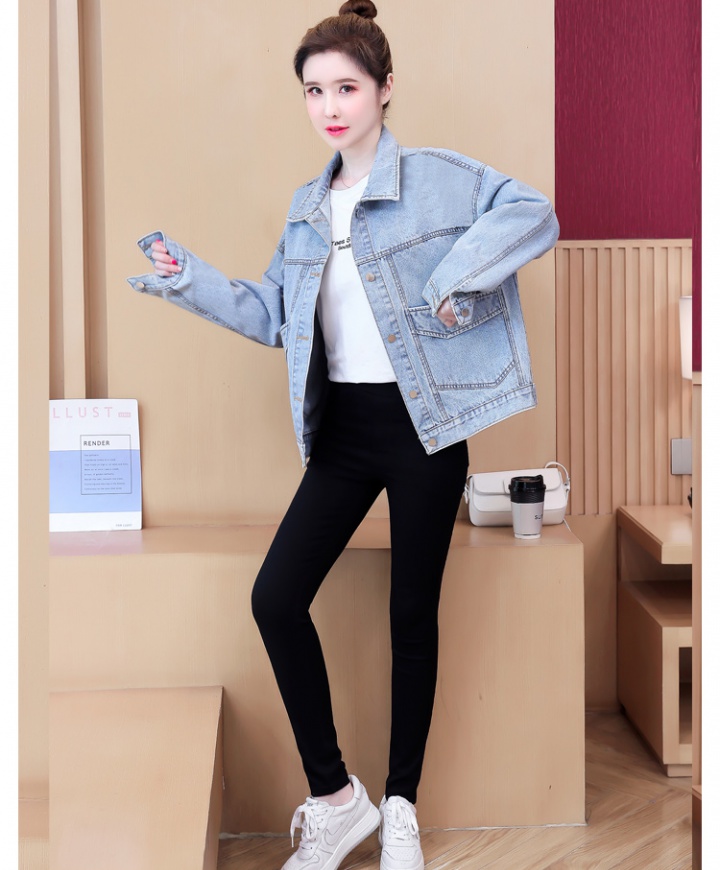 Student denim coat Korean style spring tops for women