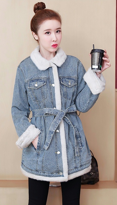 Korean style coat all-match cotton coat for women