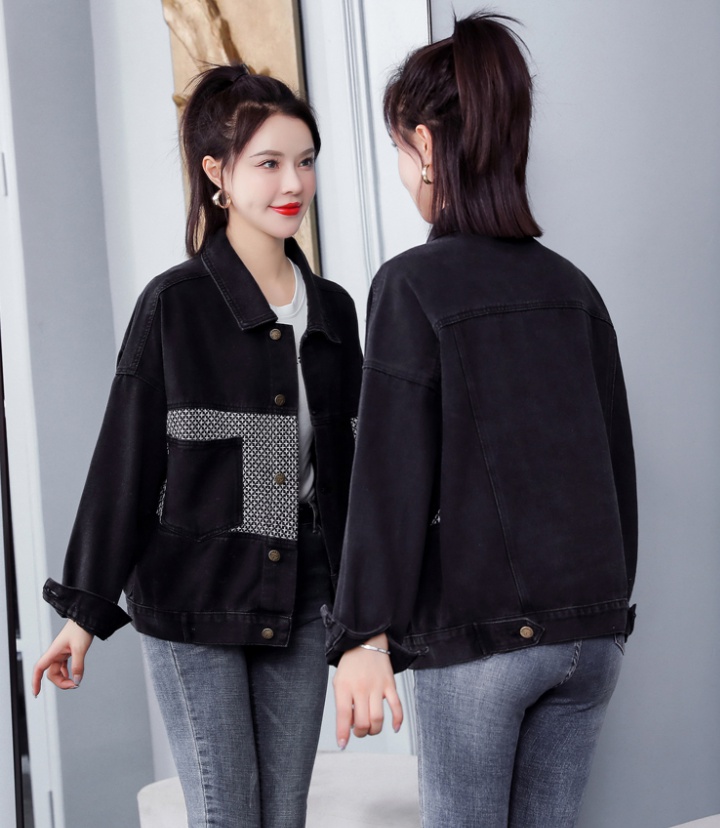 Korean style Casual coat fashion denim jacket for women