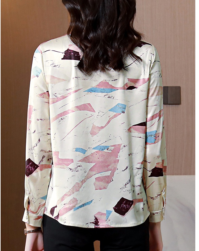 Long sleeve fashion real silk spring silk shirt for women