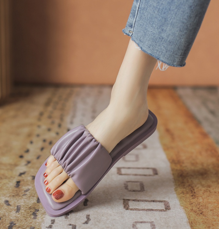All-match summer candy fold wears outside slippers