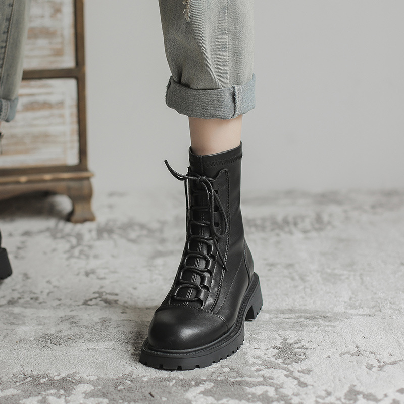 All-match short boots thick crust boots for women