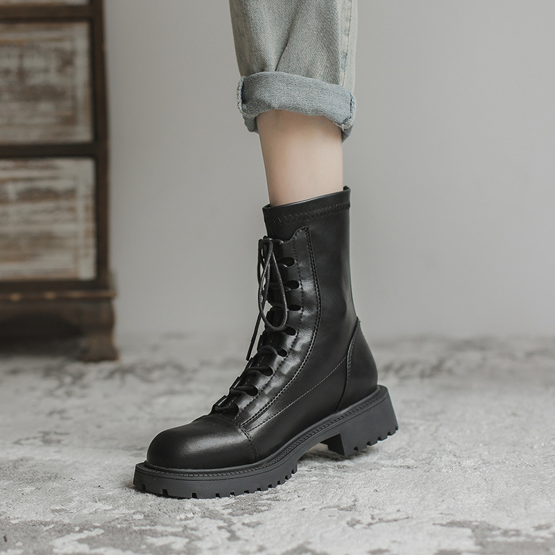 All-match short boots thick crust boots for women