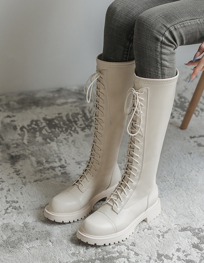 All-match boots British style thigh boots for women