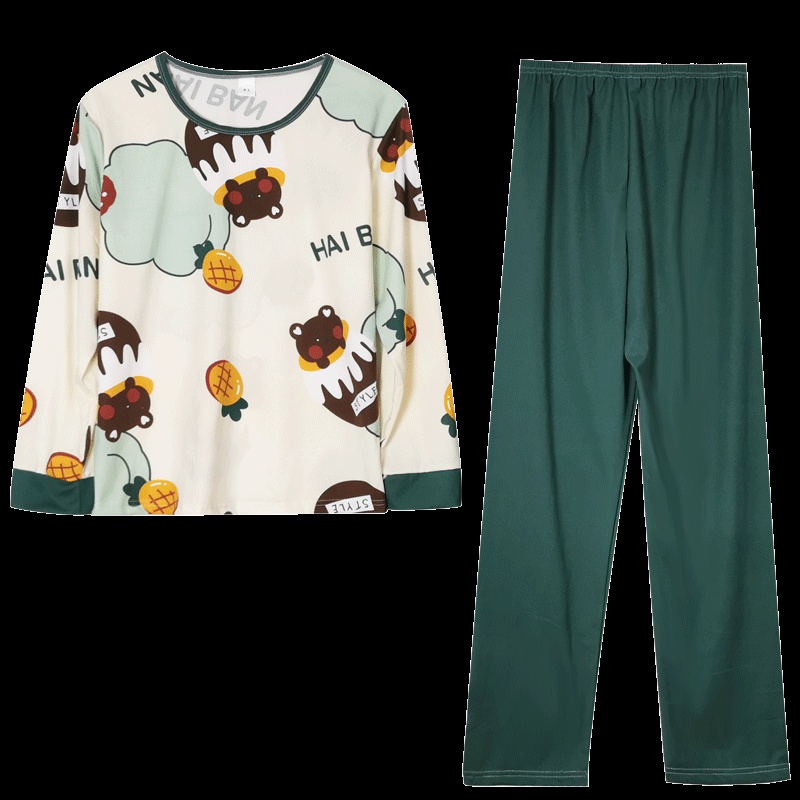 Long sleeve pajamas 2pcs set for women