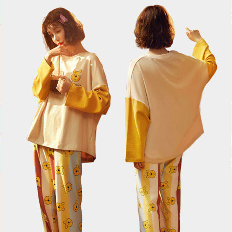 Fashion round neck pajamas 2pcs set for women
