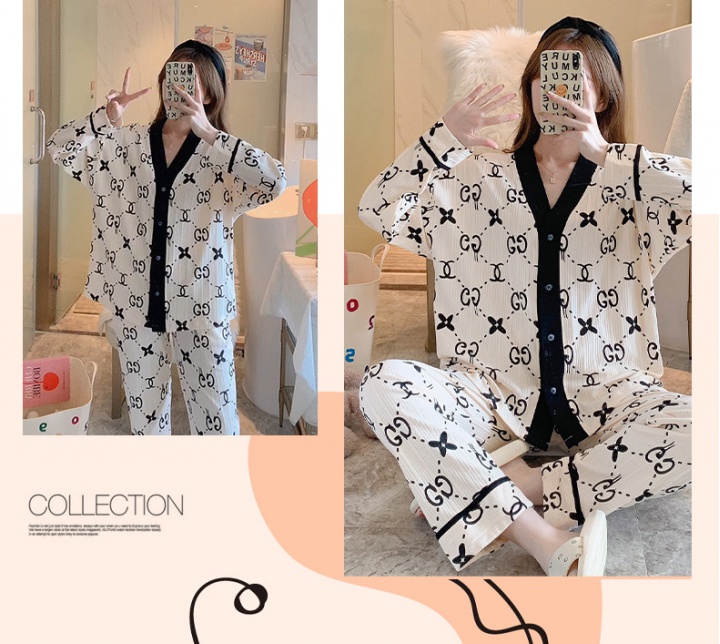 Korean style pajamas long pants a set for women
