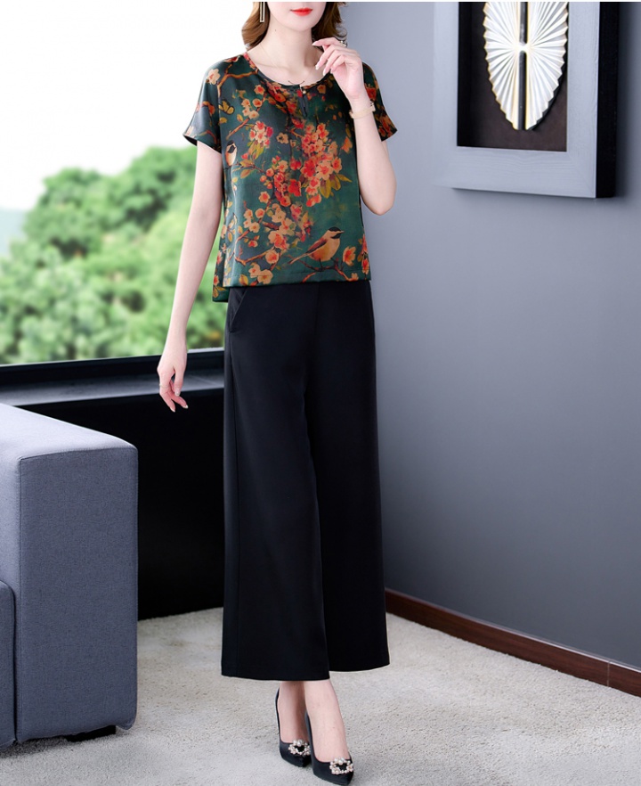 Real silk conventional silk short sleeve tops for women