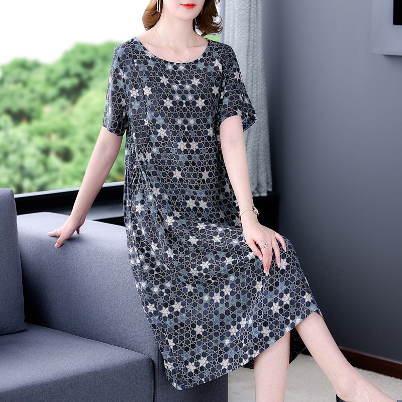 Summer Korean style long short sleeve dress for women