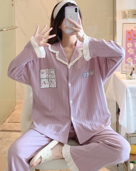 Fresh flowers pajamas homewear long pants a set for women