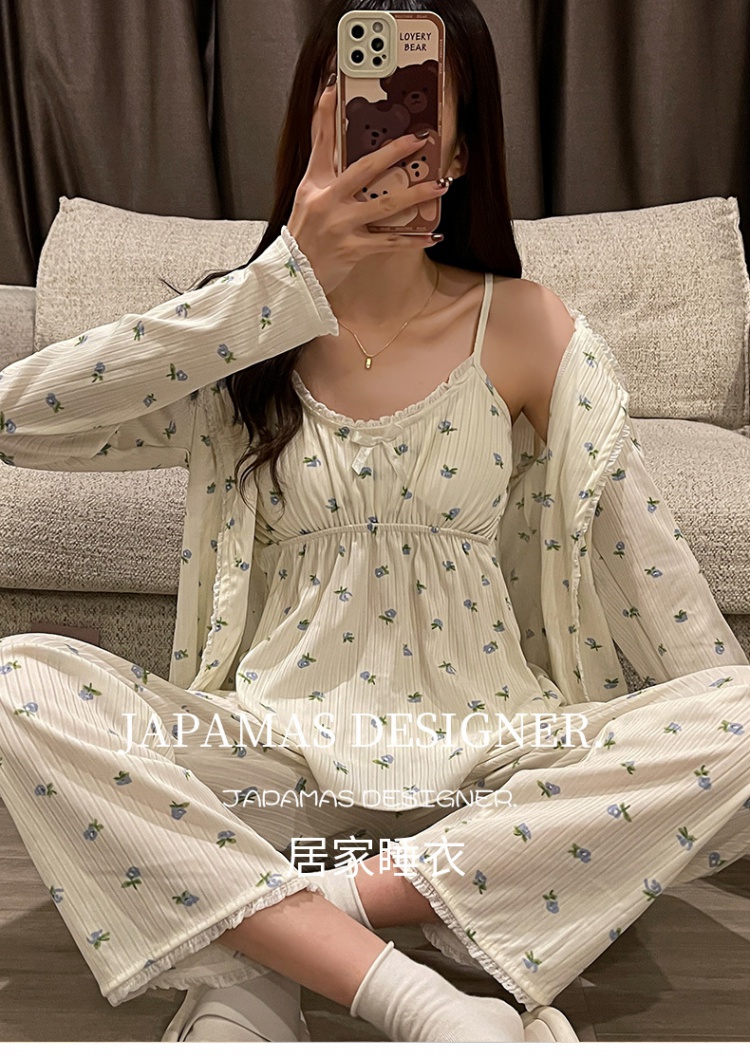 Sling long sleeve pajamas 3pcs set