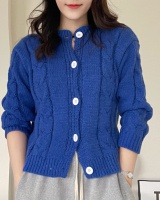 Twist knitted sweater blue jacket