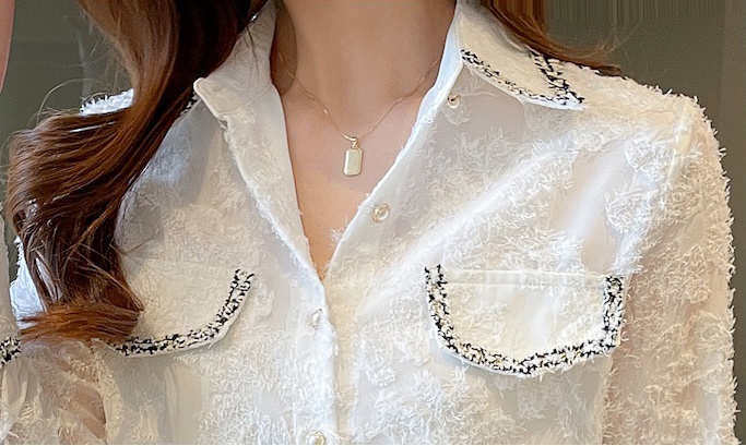 France style lace tops temperament small shirt for women