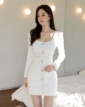 Puff sleeve fashion Korean style dress
