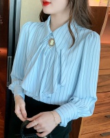 Blue France style tops spring shirt for women