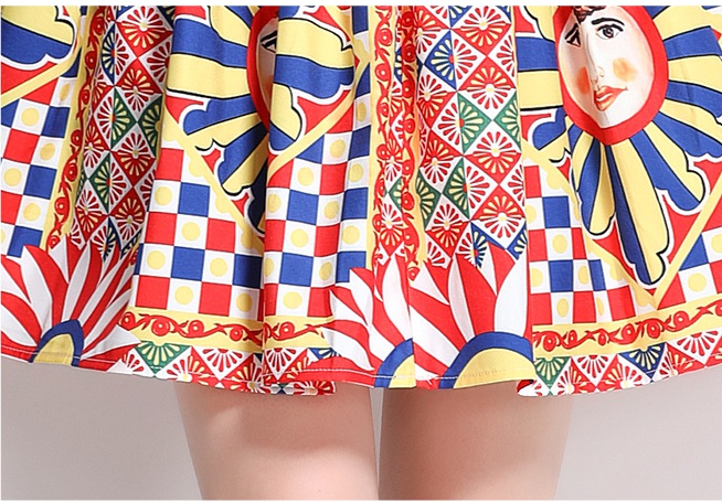 Retro France style T-shirt slim skirt 2pcs set
