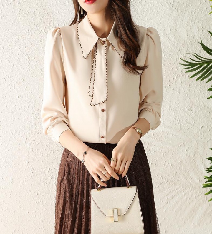 Spring bottoming tops chiffon shirt for women