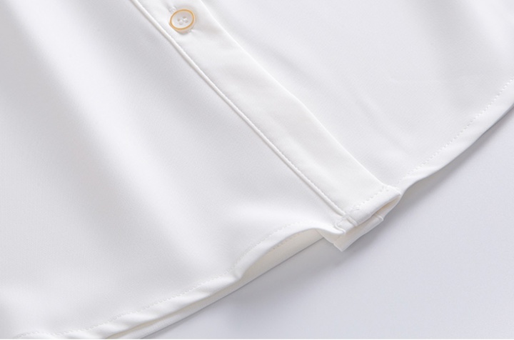 Profession white loose shirt chiffon spring bow tops