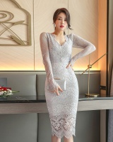 Sexy lace Korean style package hip dress for women