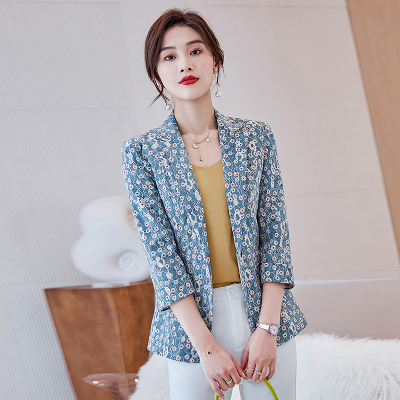 Spring coat short sleeve business suit for women
