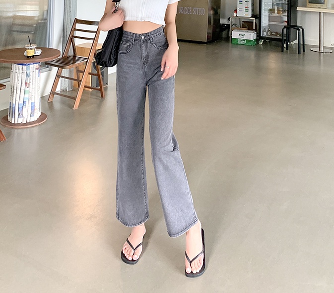 Slim loose jeans high waist large yard pants for women