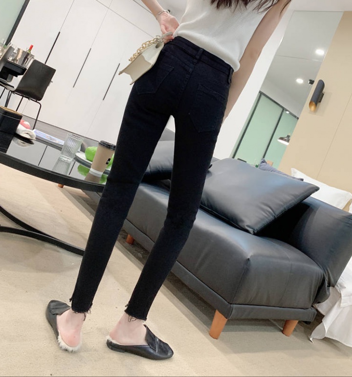 Elasticity spring pencil pants tight jeans for women