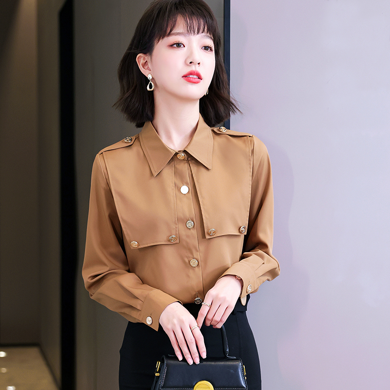 European style small shirt large yard tops for women