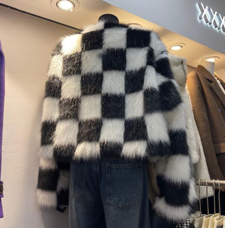 Winter loose Korean style fur coat fluffy short coat