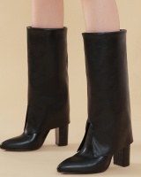Pointed women's boots thick high-heeled boots