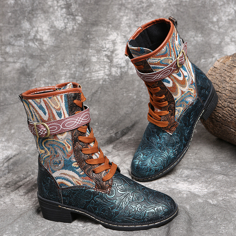 Bohemian style martin boots bandage boots for women