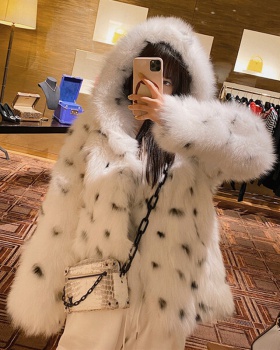 Casual fur coat winter overcoat for women