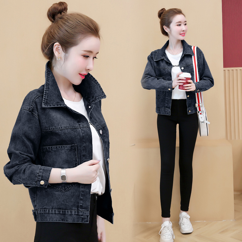 Korean style short mickey jacket denim spring coat for women
