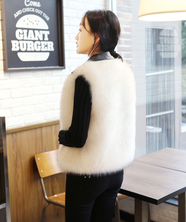 Autumn and winter waistcoat fur coat for women
