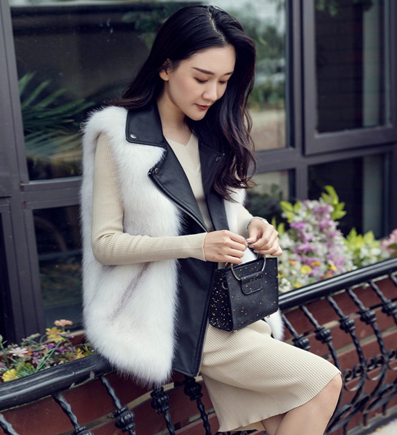 Autumn and winter waistcoat fur coat for women