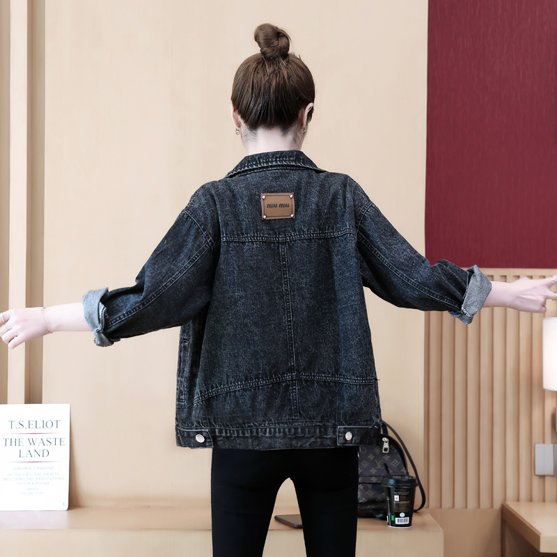 Japanese style denim student Korean style coat for women