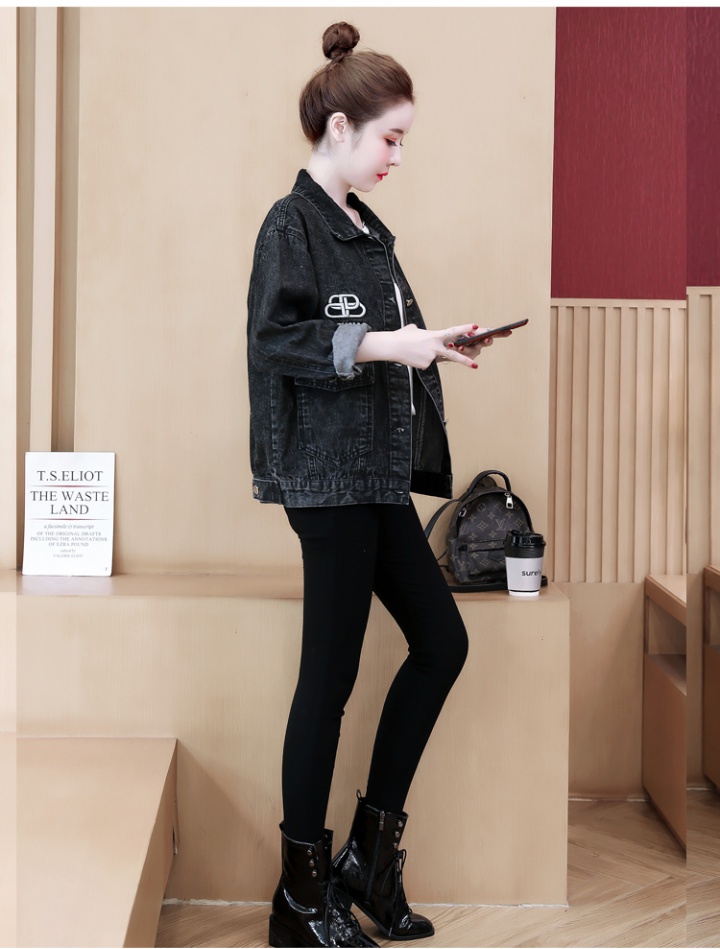 Loose denim jacket spring and autumn all-match tops for women
