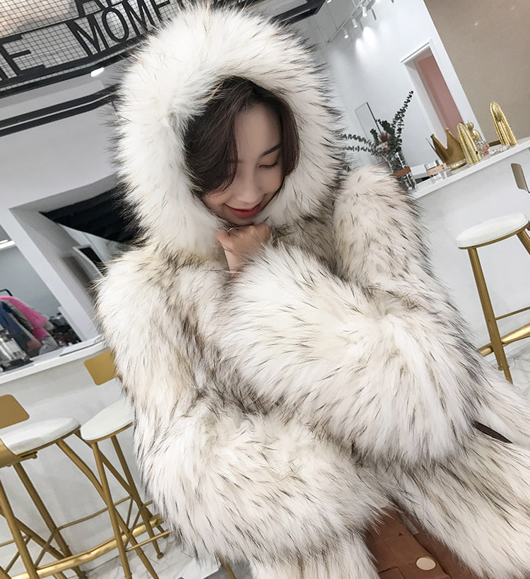 Hooded short overcoat Korean style coat for women