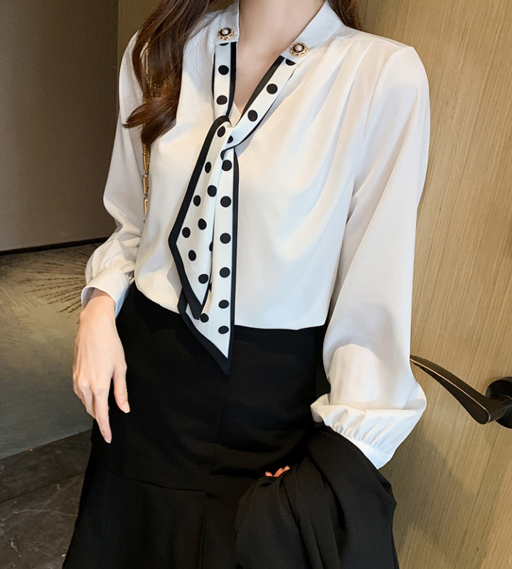 Long sleeve Korean style tops frenum shirt for women