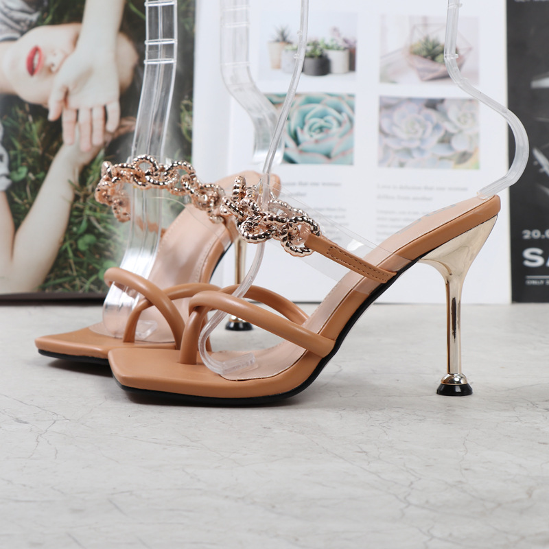 European style high-heeled shoes sandals for women