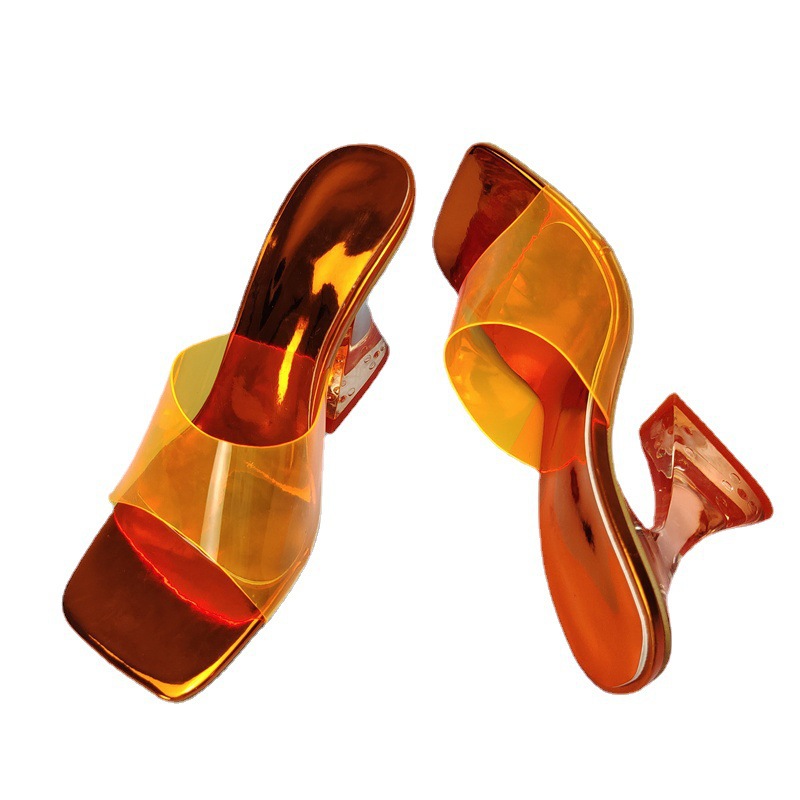 European style crystal sandals large yard slippers