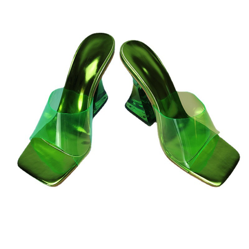 European style crystal sandals large yard slippers